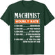 Machinist Hourly Rate - Funny Machnists Job Gift T-Shirt - T-Shirt | Forest