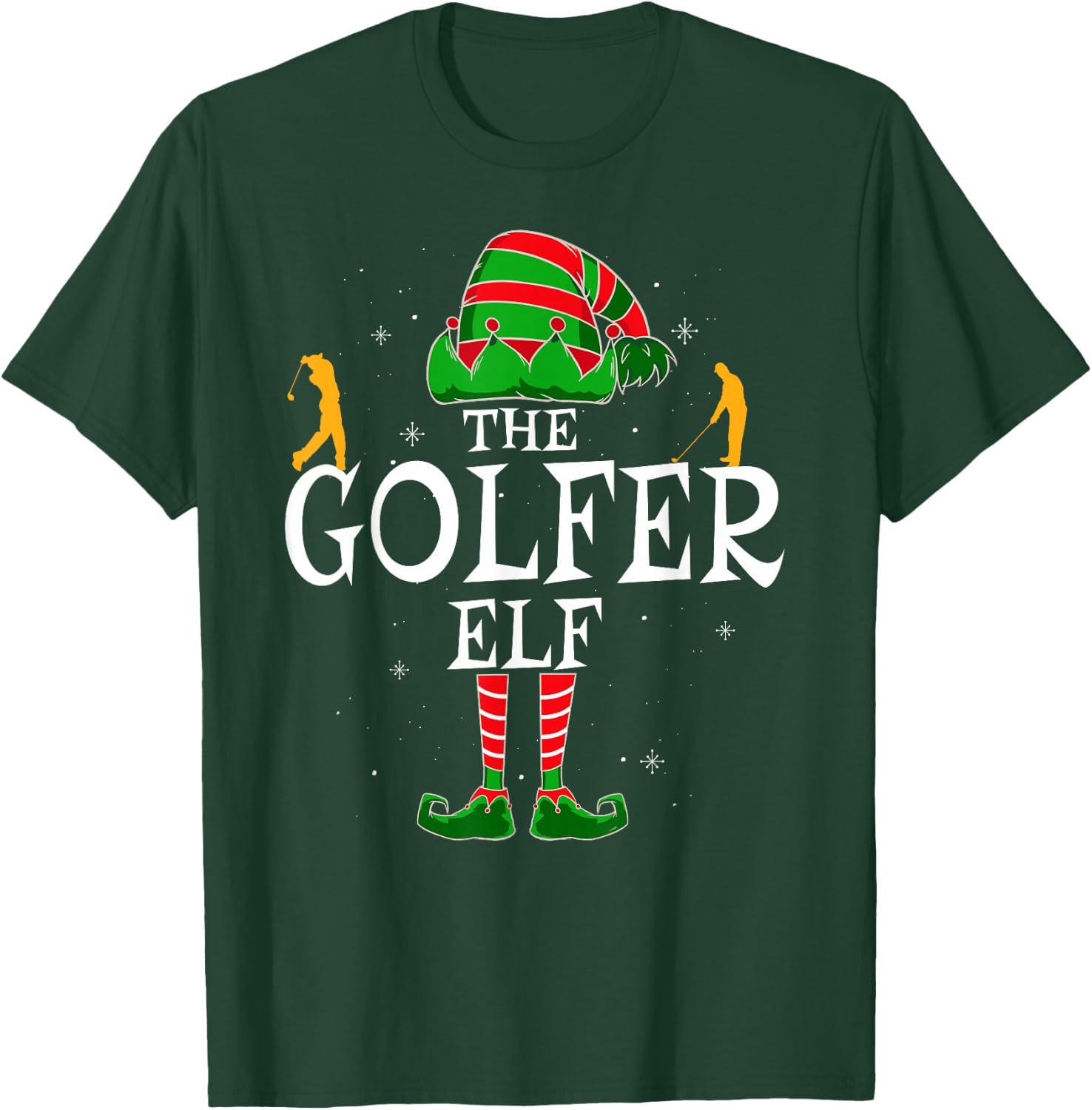 The Golfer Elf Group Matching Family Christmas Golf Funny T-Shirt - T-Shirt | Forest