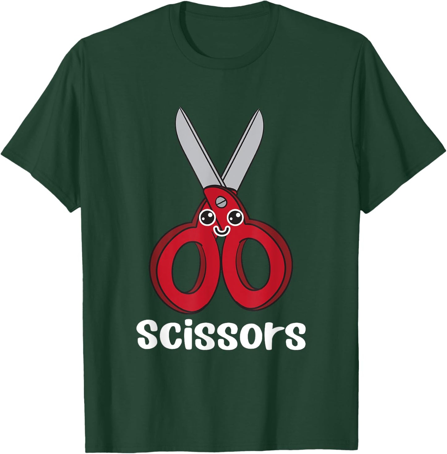 Rock Paper Scissors Game Cute Scissors Costume Kawaii T-Shirt - T-Shirt | Forest