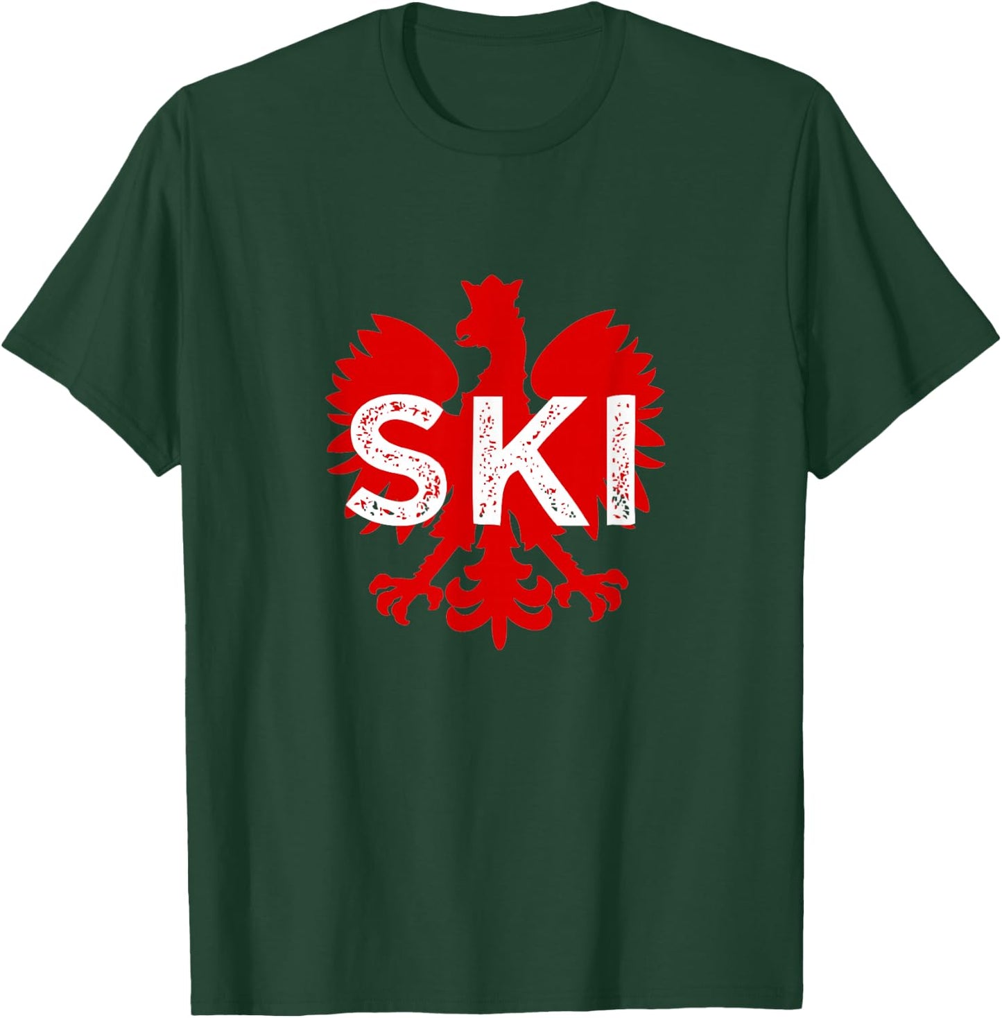 SKI Polish Surnames Ending Dyngus Day Polish Eagle Polska T-Shirt - T-Shirt | Forest