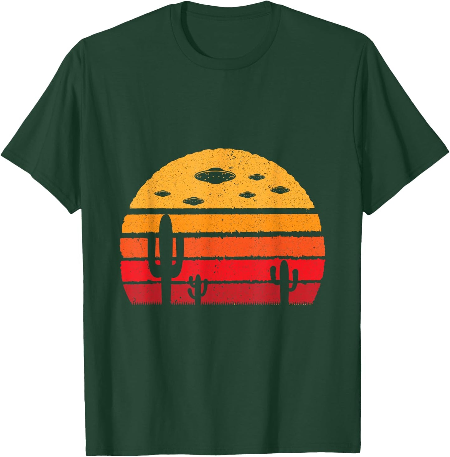 UFO Alien Retro Desert Extraterrestrial Gift T-Shirt - T-Shirt | Forest