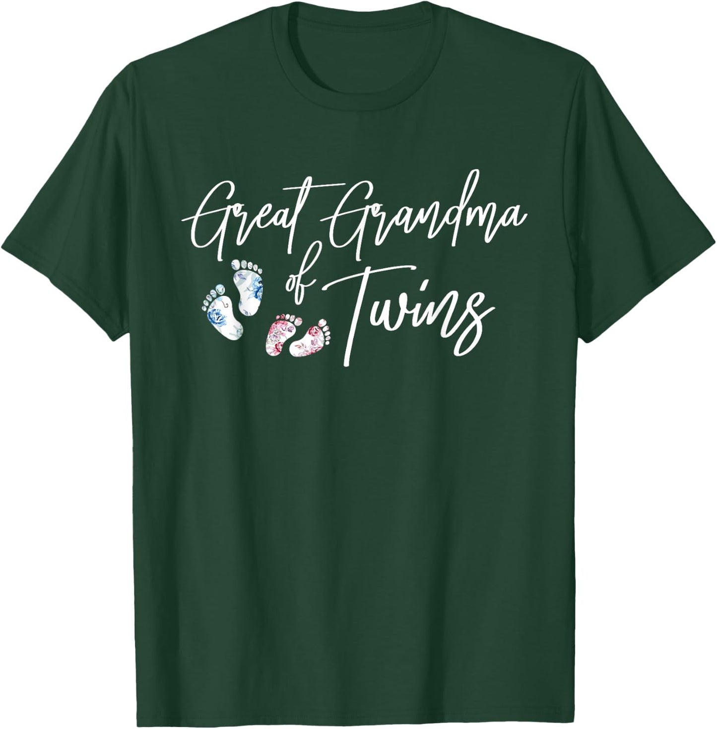 Great Grandma Of Twins Proud Twin Great Grandma T-Shirt - T-Shirt | Forest