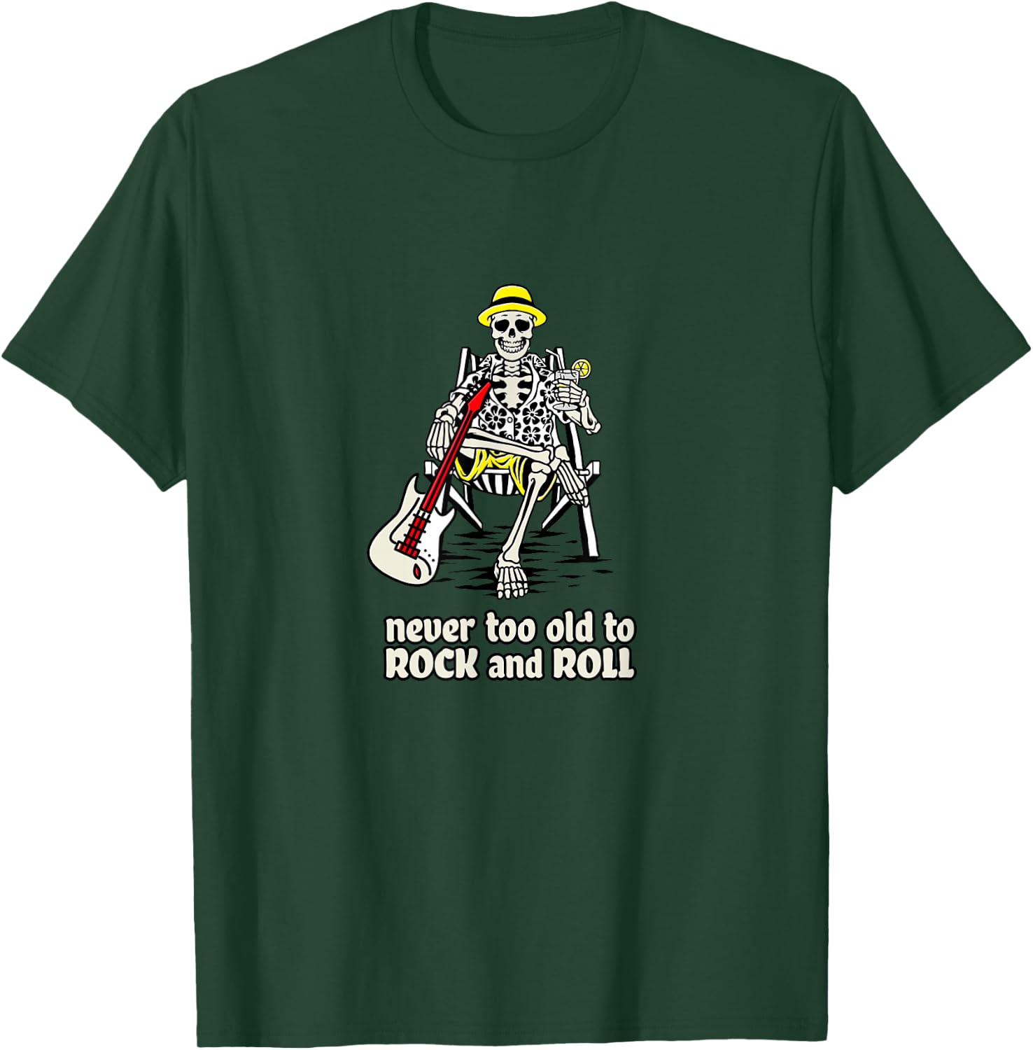 Never Too Old to Rock and Roll - Classic Rock and Roll T-Shirt - T-Shirt | Forest