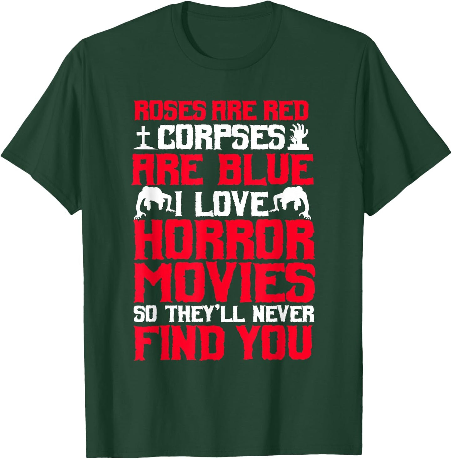 Horror Movies Thriller Halloween Fans Scary Film Lovers T-Shirt - T-Shirt | Forest
