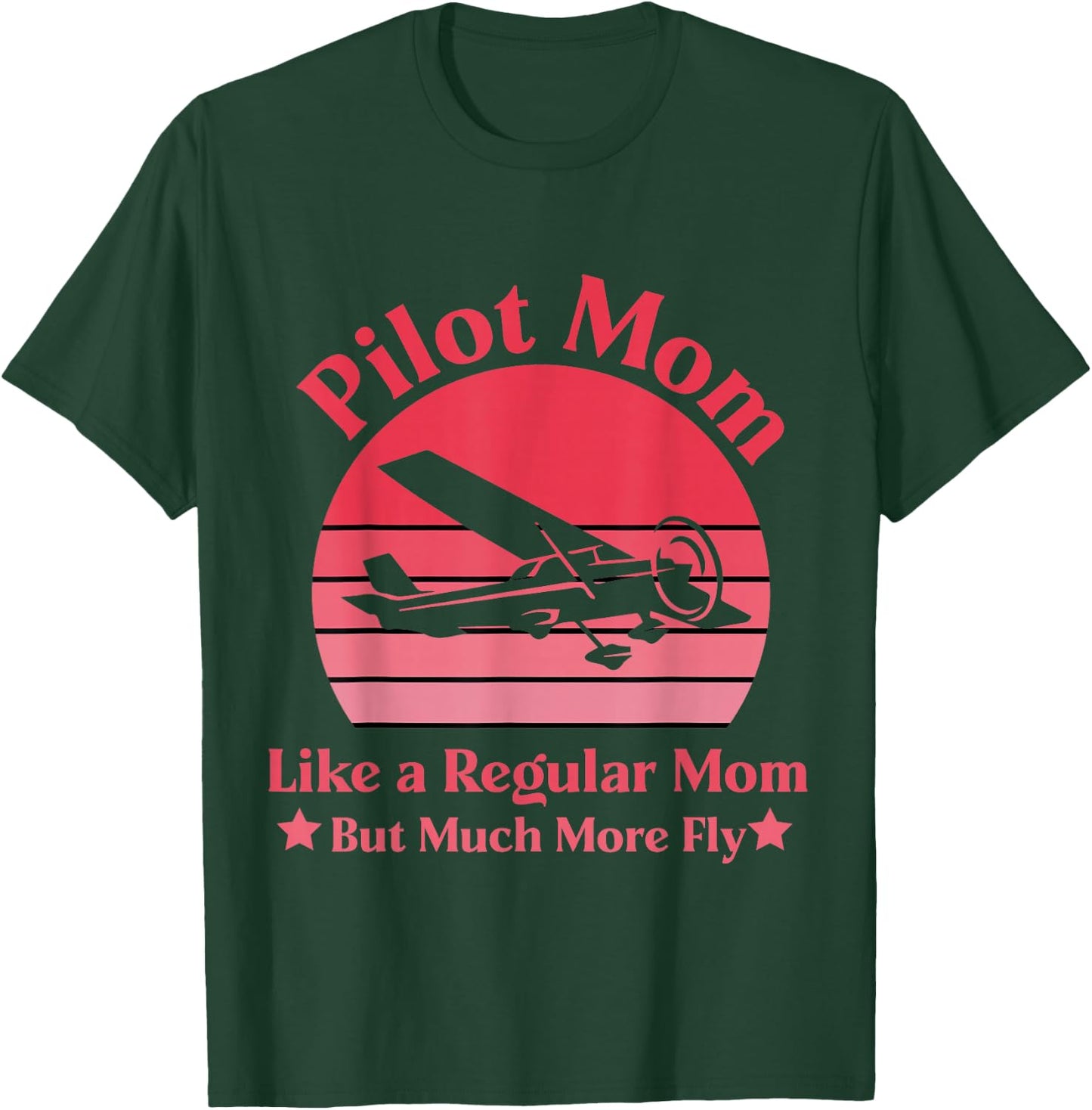 Airplane Captain Design for a Pilot Mom T-Shirt - T-Shirt | Forest