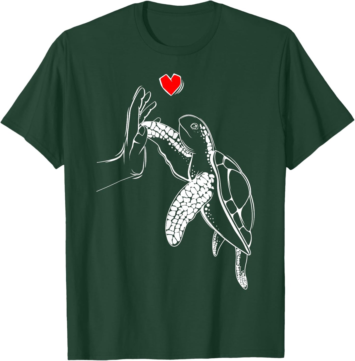 Turtles Love Children Girls Ladies Turtle T-Shirt - T-Shirt | Forest