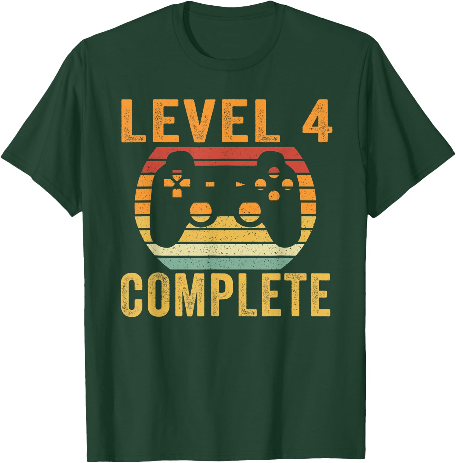 Vintage Level 4th Complete 4 Year Wedding Anniversary T-Shirt - T-Shirt | Forest