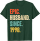 27th Wedding Anniversary - Epic Husband Since 1998 T-Shirt - T-Shirt | Forest