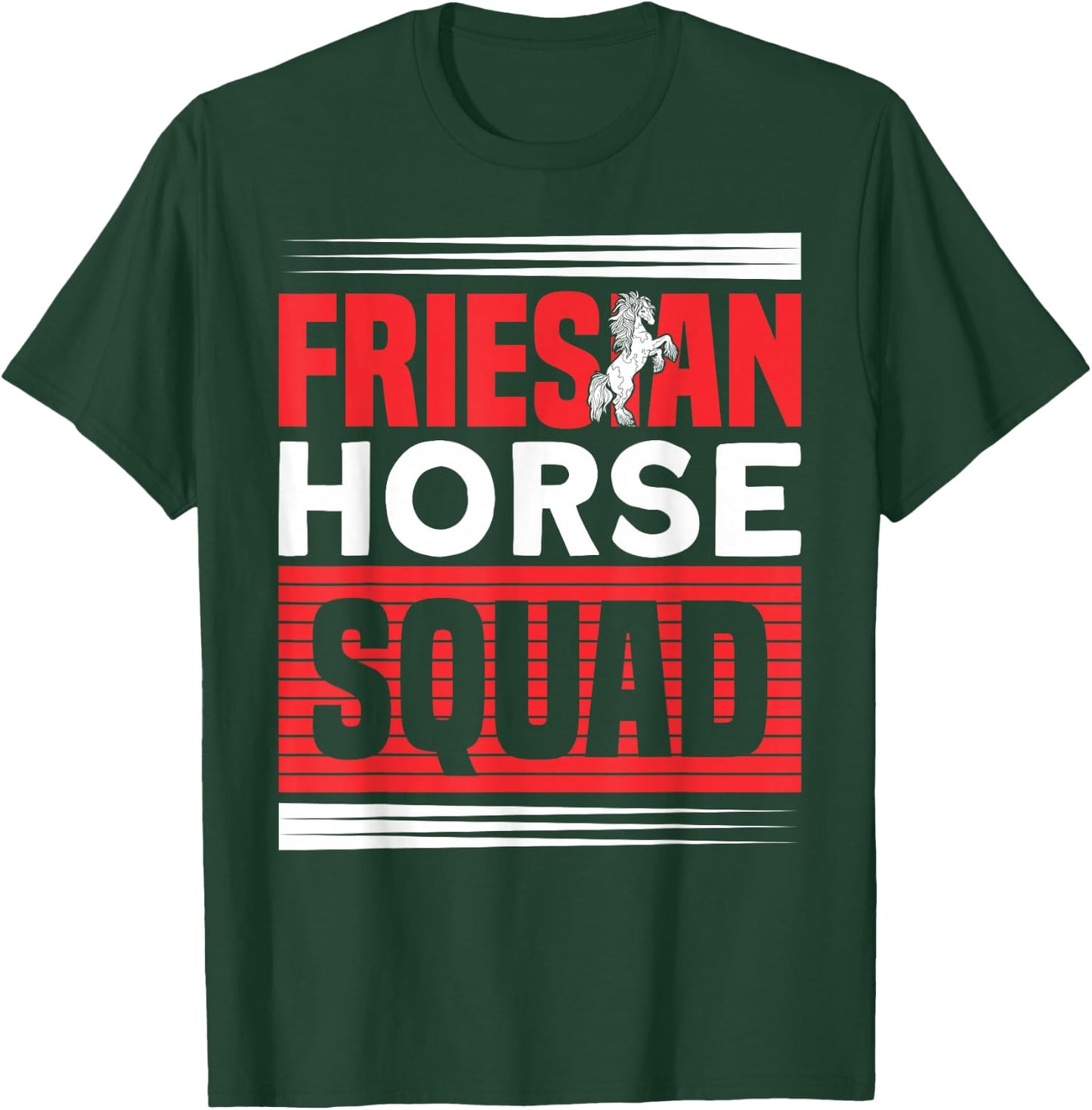 Friesian Horse Squad Friesian Rider Friesian Horse T-Shirt - T-Shirt | Forest