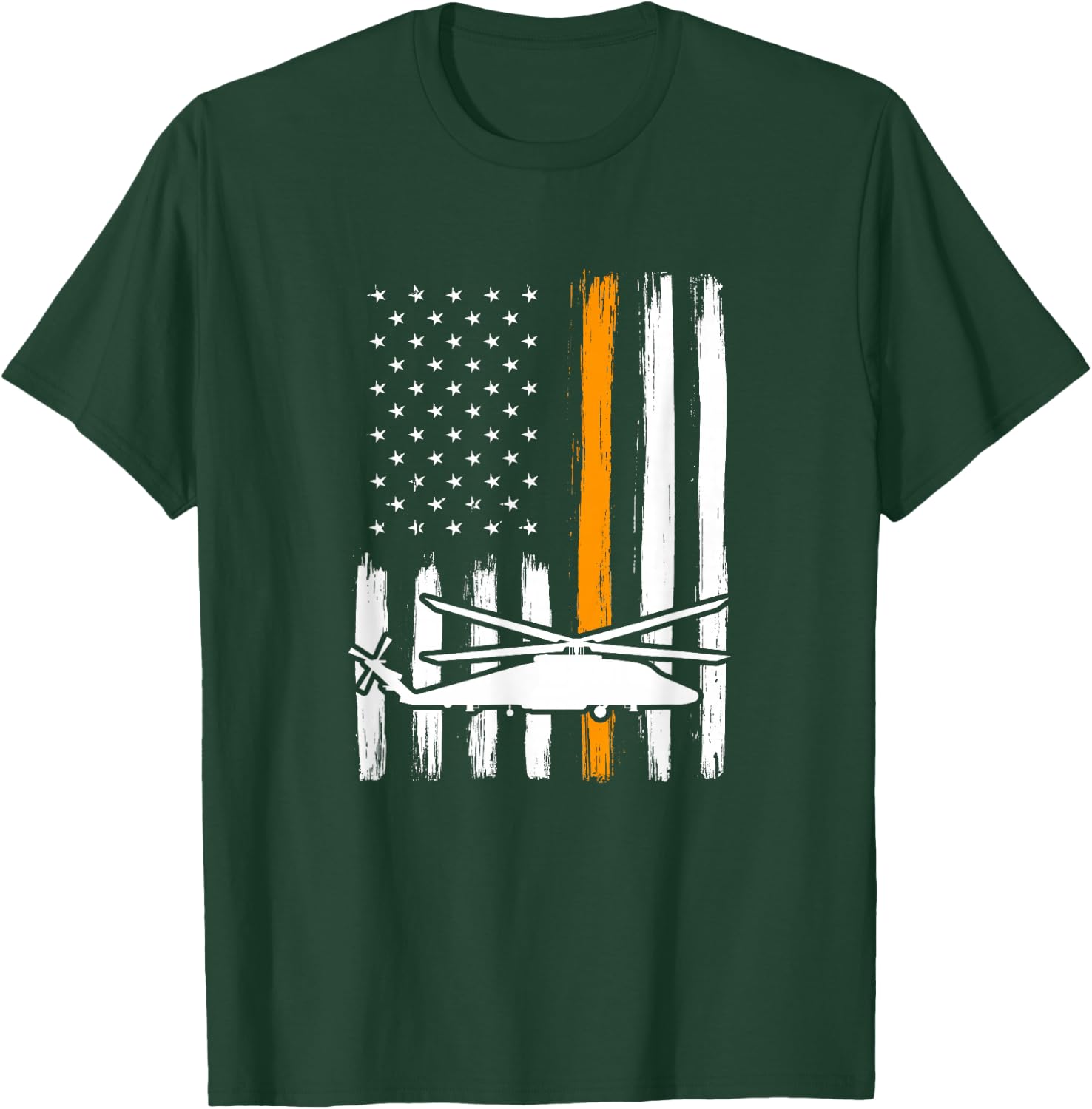 Thin Orange Line Search And Rescue - Retired Coast Guard T-Shirt - T-Shirt | Forest