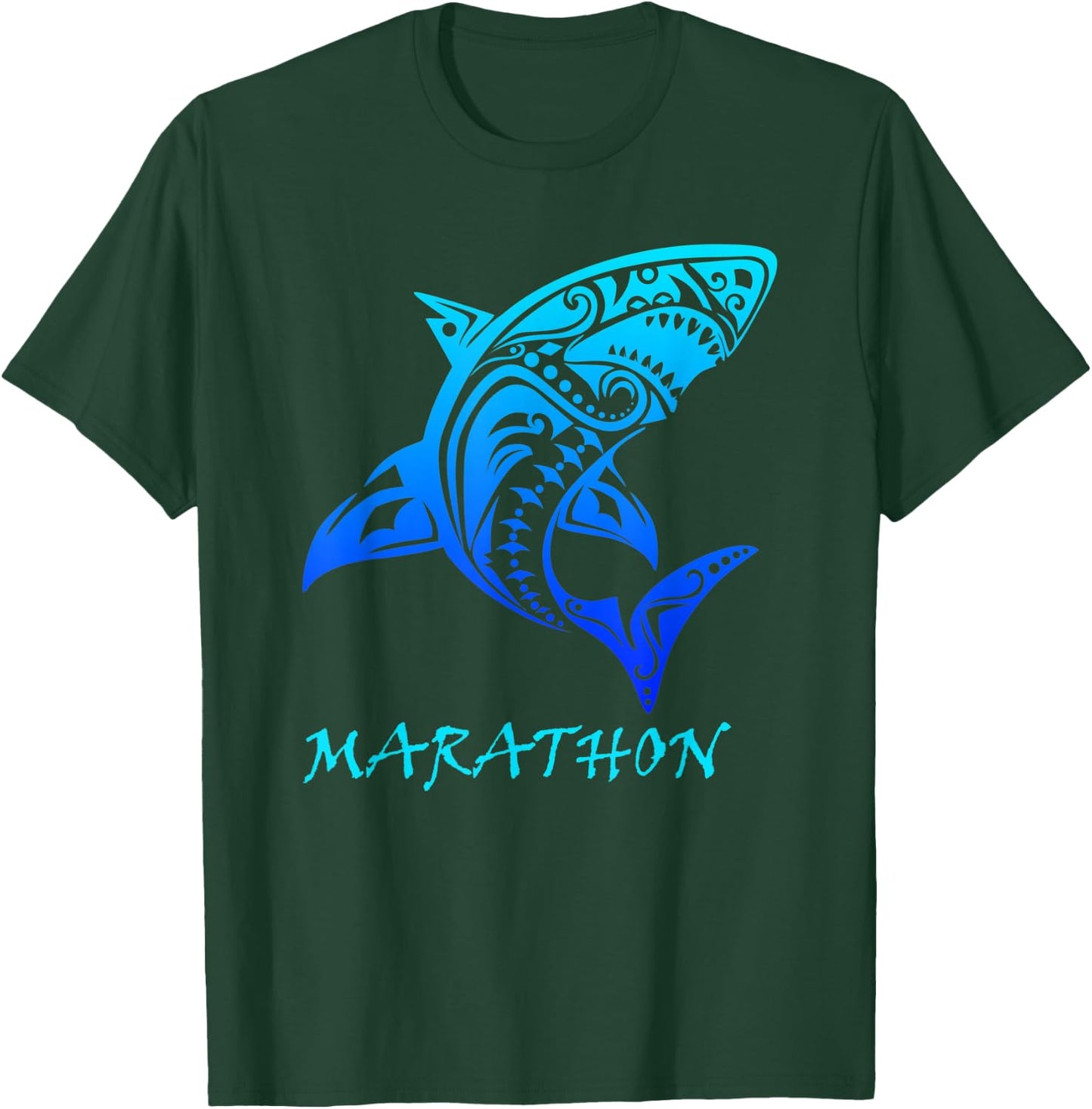 Marathon, Florida Keys Vintage Retro Tribal Shark Vacation T-Shirt - T-Shirt | Forest