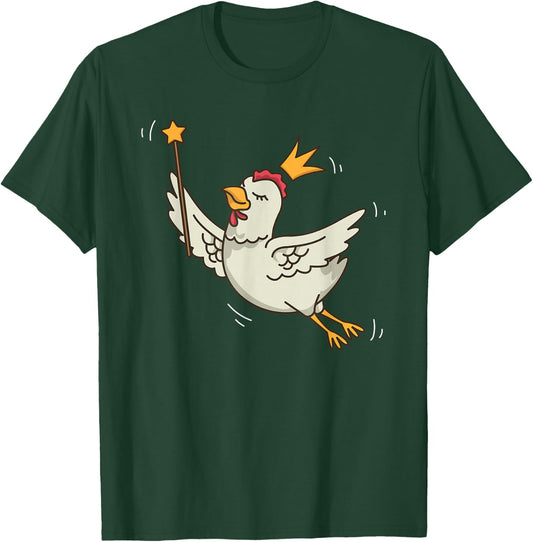 Fairy Chicken Farmer Mystical Farm Chicken Fairy Lover T-Shirt - T-Shirt | Forest