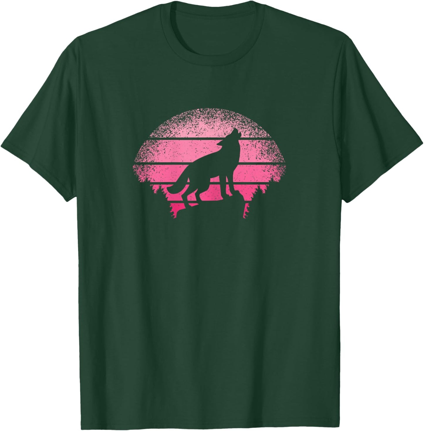 Wolf Wildlife Animal Wilderness Cute Retro Wolf Girls Women T-Shirt - T-Shirt | Forest