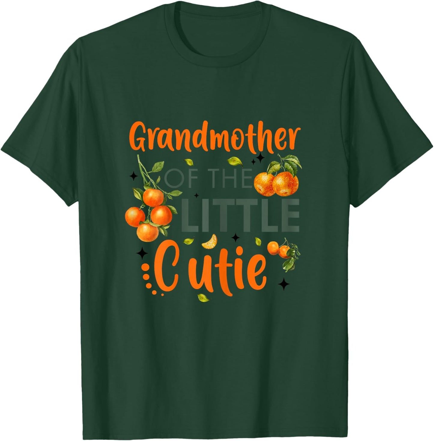 Grandmother Of The Little Cutie Orange 1st Birthday Party T-Shirt - T-Shirt | Forest