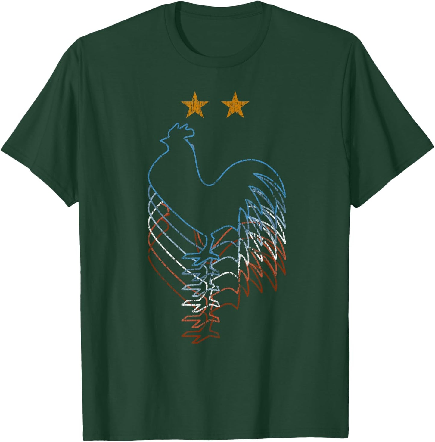 Retro France Soccer Shirt 2018 French Flag ALLEZ LES BLEUS T-Shirt - T-Shirt | Forest