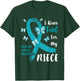 I Wear Teal For My Niece Ovarian Cancer Awareness Family T-Shirt - T-Shirt | Forest