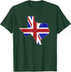 British Texas - UK Union Jack Flag Texas State Shape Design T-Shirt - T-Shirt | Forest