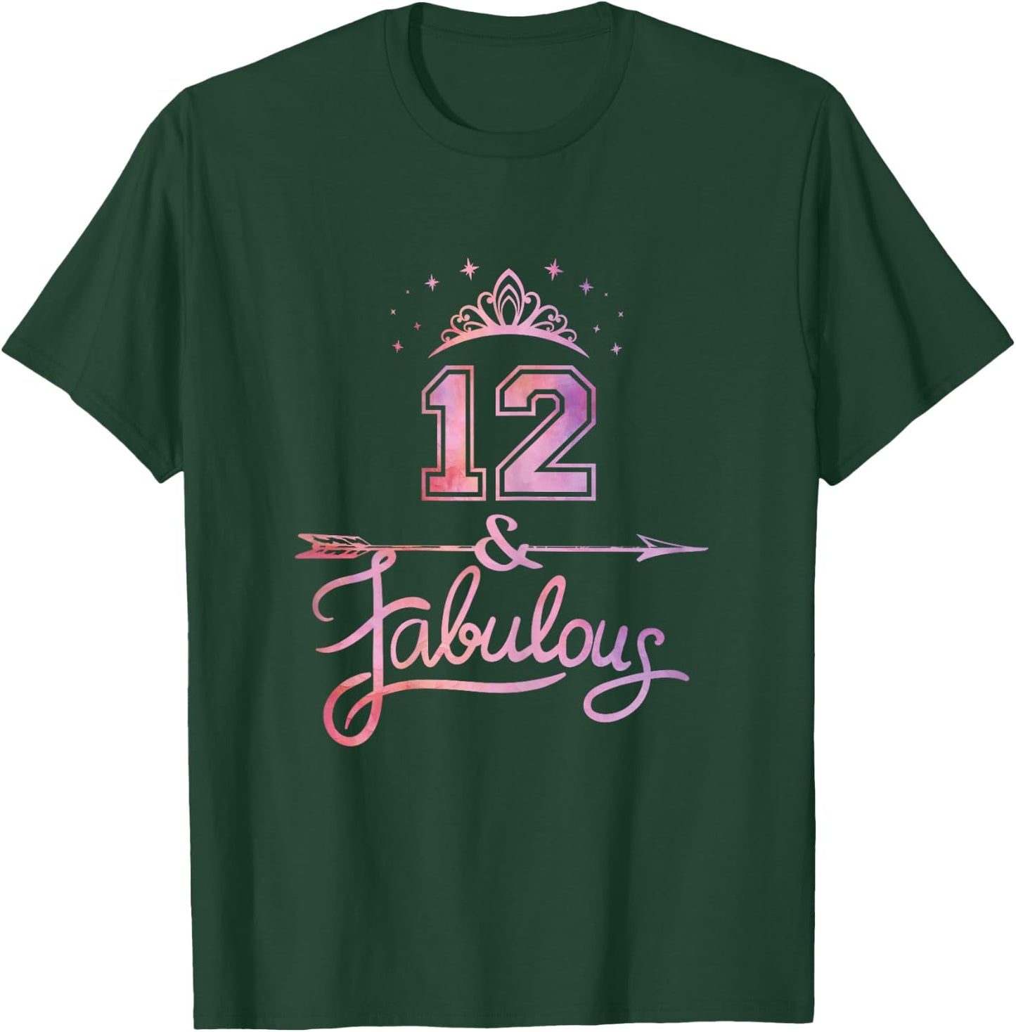 Girls 12 Years Old And Fabulous Girl 12th Birthday T-Shirt - T-Shirt | Forest
