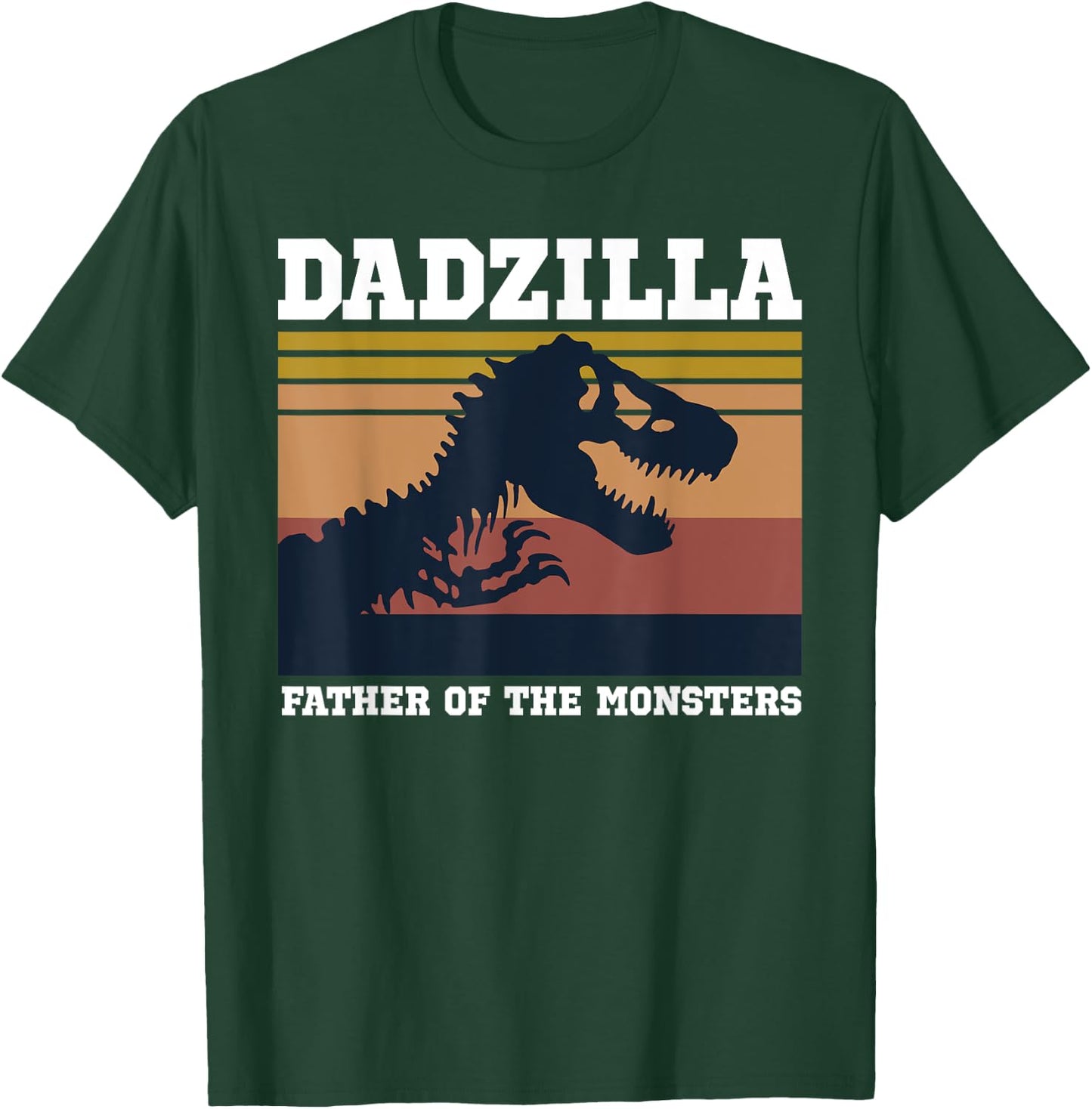 Dadzilla Father Of The Monsters Retro Vintage T-Shirt - T-Shirt | Forest