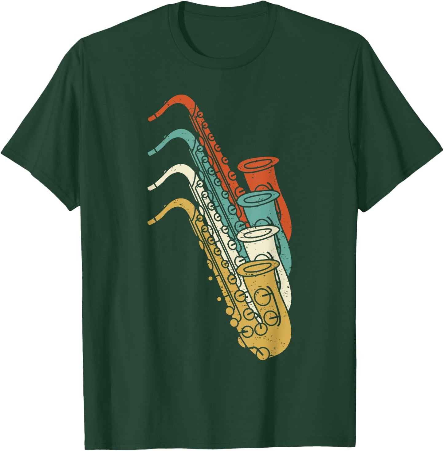 Saxophonist Saxist Sax I Vintage Saxophone T-Shirt - T-Shirt | Forest