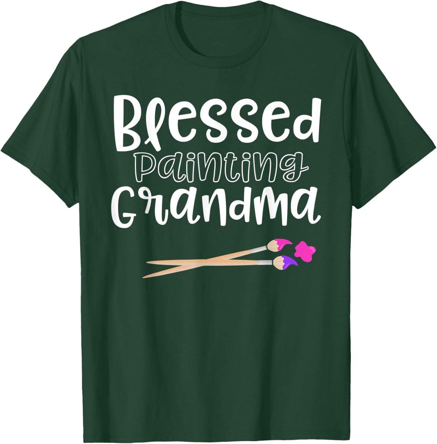 Art Gifts Artist Blessed Painting Grandma Shirt T-Shirt - T-Shirt | Forest