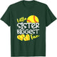Softball Little Sister Biggest Fan Teen Girls T-Shirt - T-Shirt | Forest
