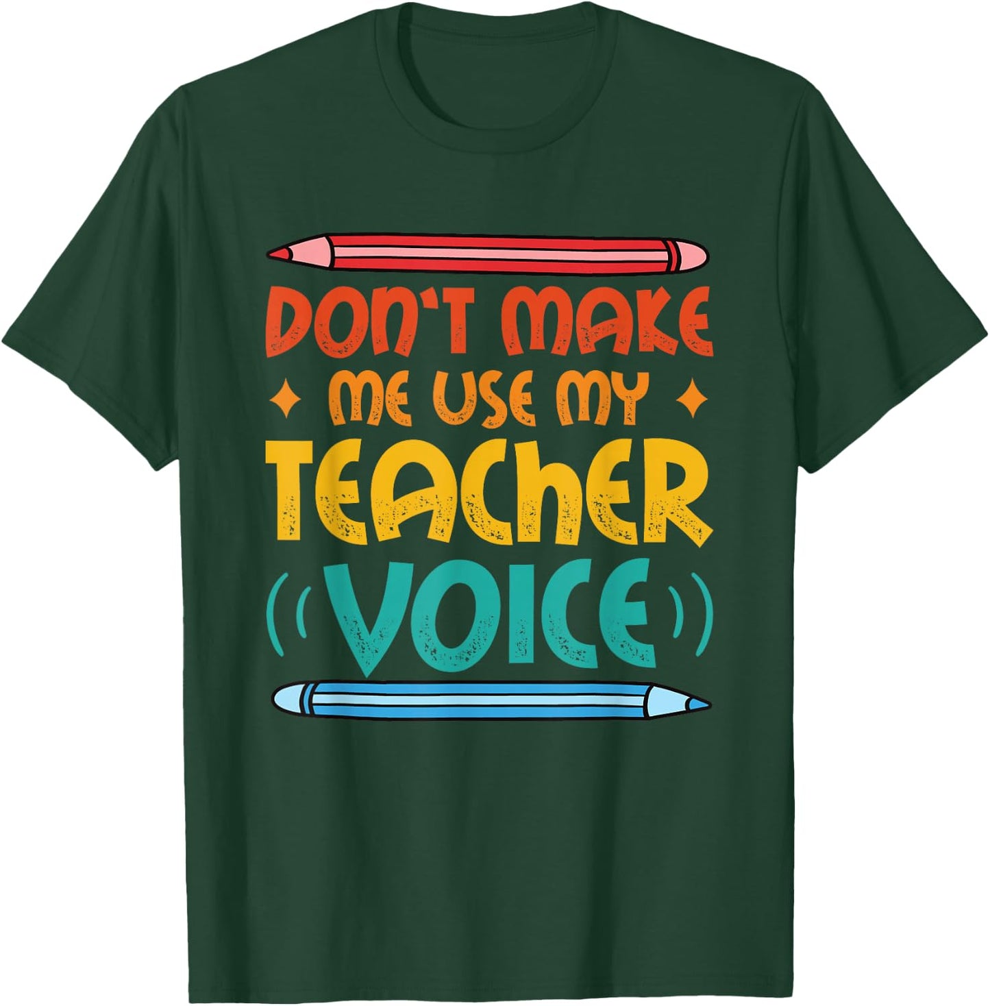 Teacher Voice Teacherlife Primary School Teacher T-Shirt - T-Shirt | Forest