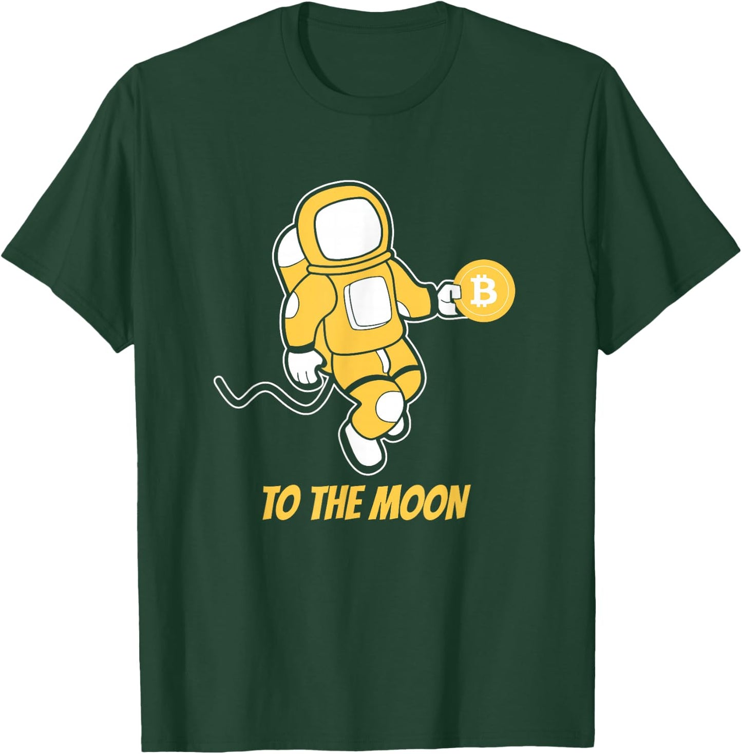 Bitcoin BTC Crypto to the Moon Astronaut T-Shirt - T-Shirt | Forest