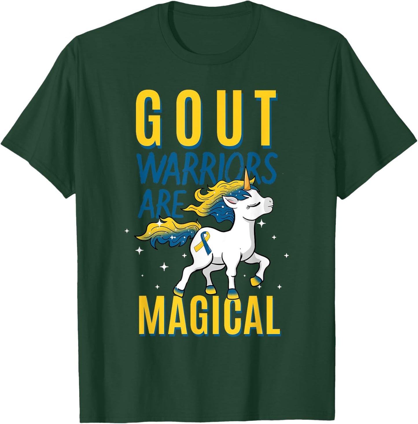 Gout Warrior Awareness Ribbon Warrior Arthritis Podagra T-Shirt - T-Shirt | Forest