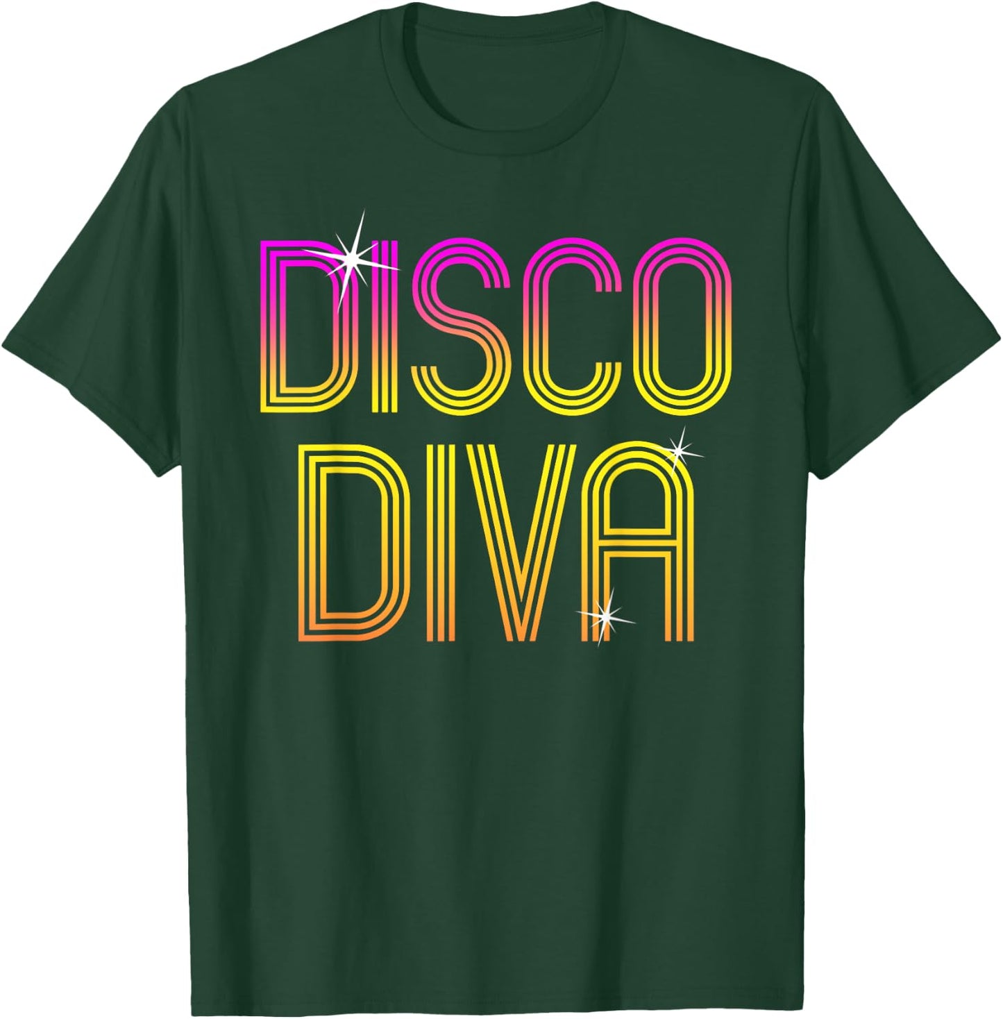 Vintage Retro Disco Diva 70s 80s Family Party Dance Theme T-Shirt - T-Shirt | Forest