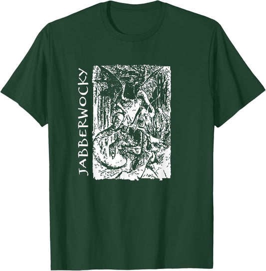 Jabberwocky - Alice - Sketched Style T-Shirt - T-Shirt | Forest