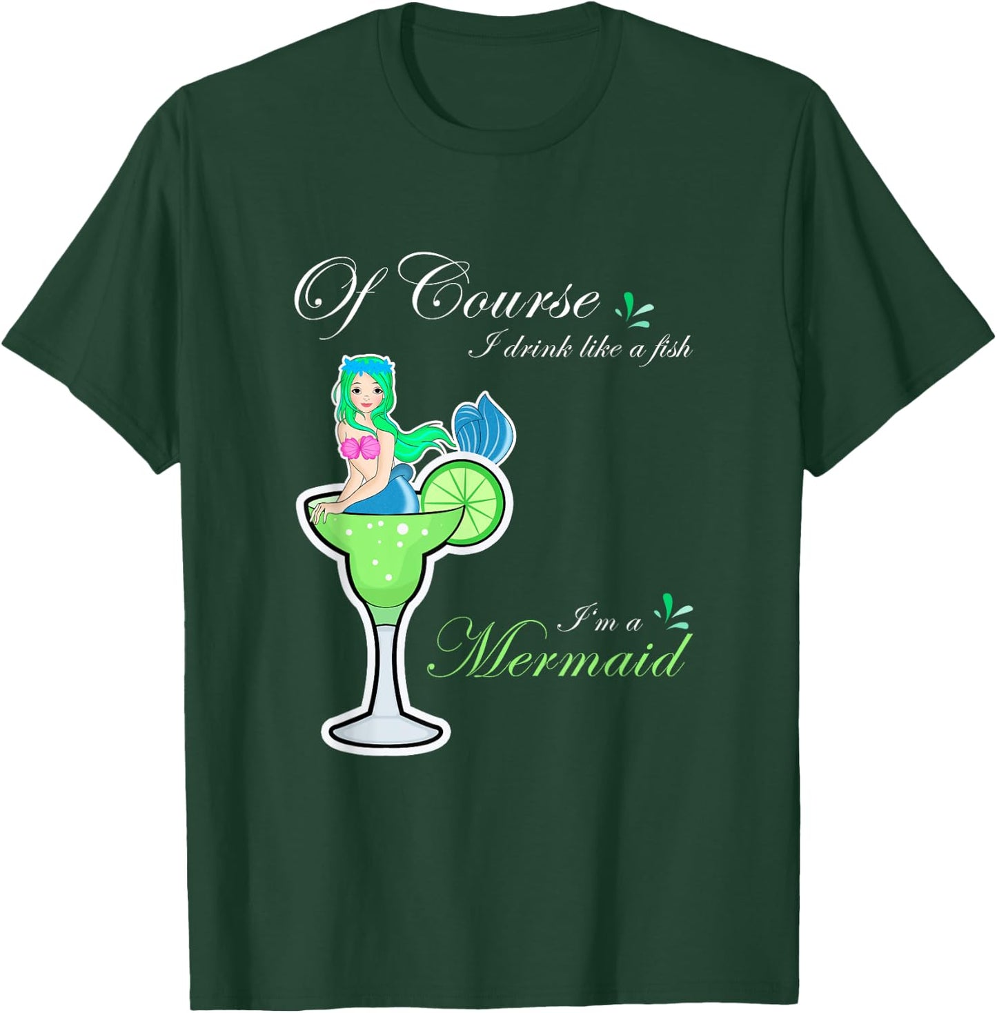 Funny Mermaid Cocktail Drink Fish I'm a Mermaid Women's T-Shirt - T-Shirt | Forest