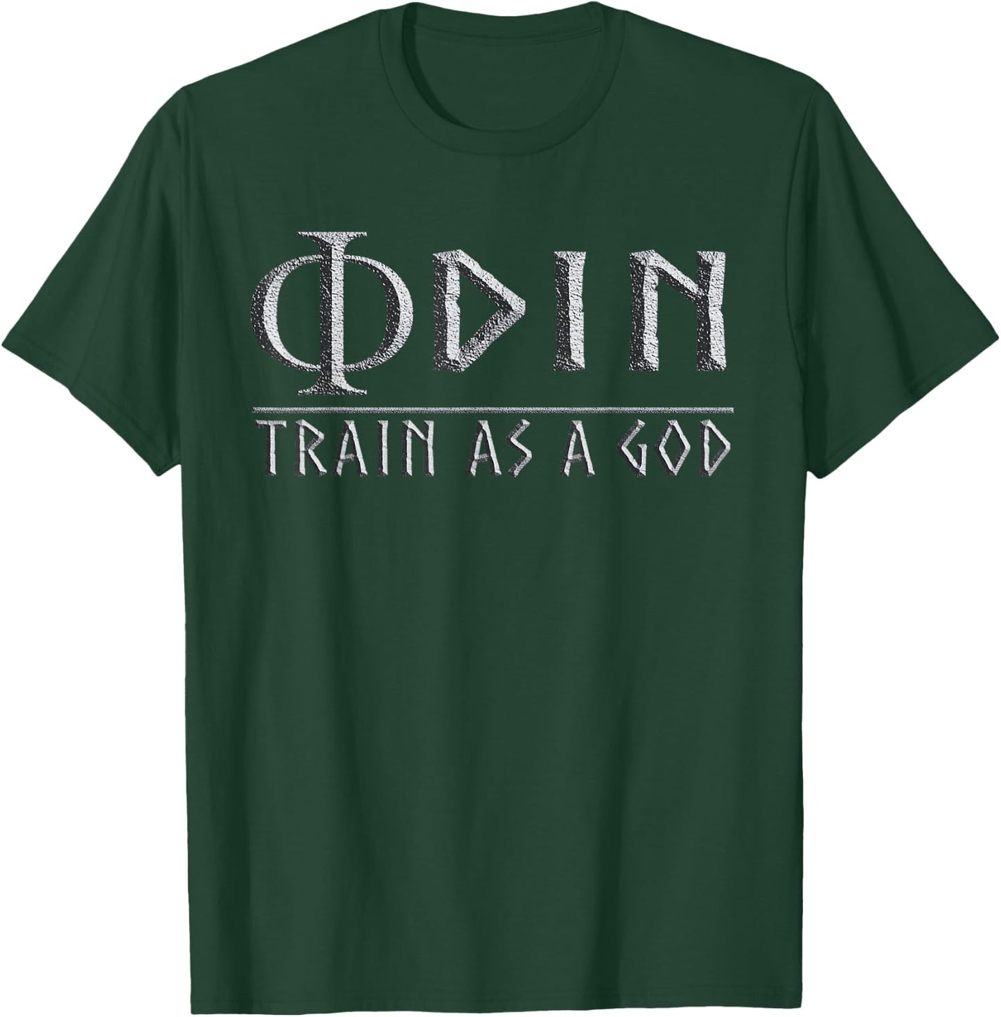 Vikings Odin Train As A God Norse Mythology Gym Training T-Shirt - T-Shirt | Forest