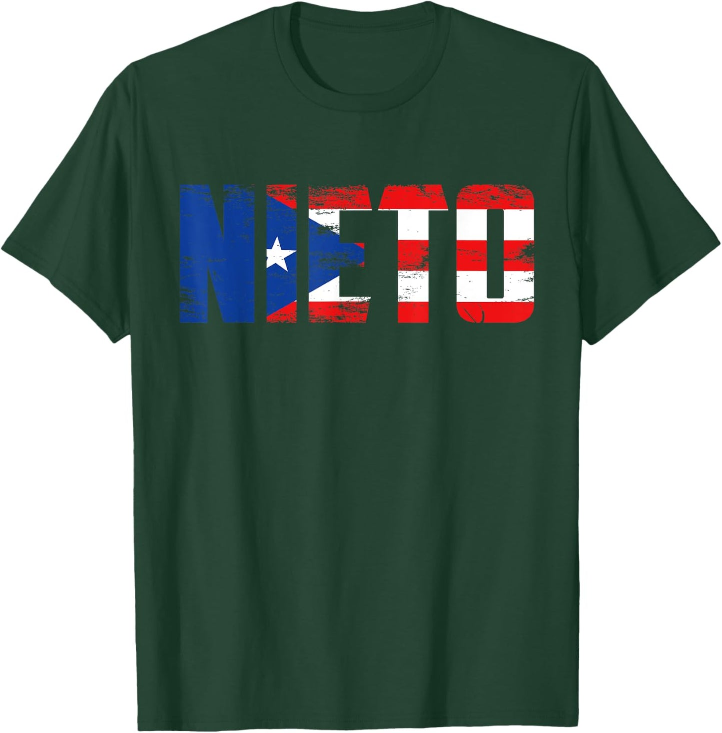 Nieto Puerto Rico Flag Pride Fathers Day Puerto Rican Men T-Shirt - T-Shirt | Forest
