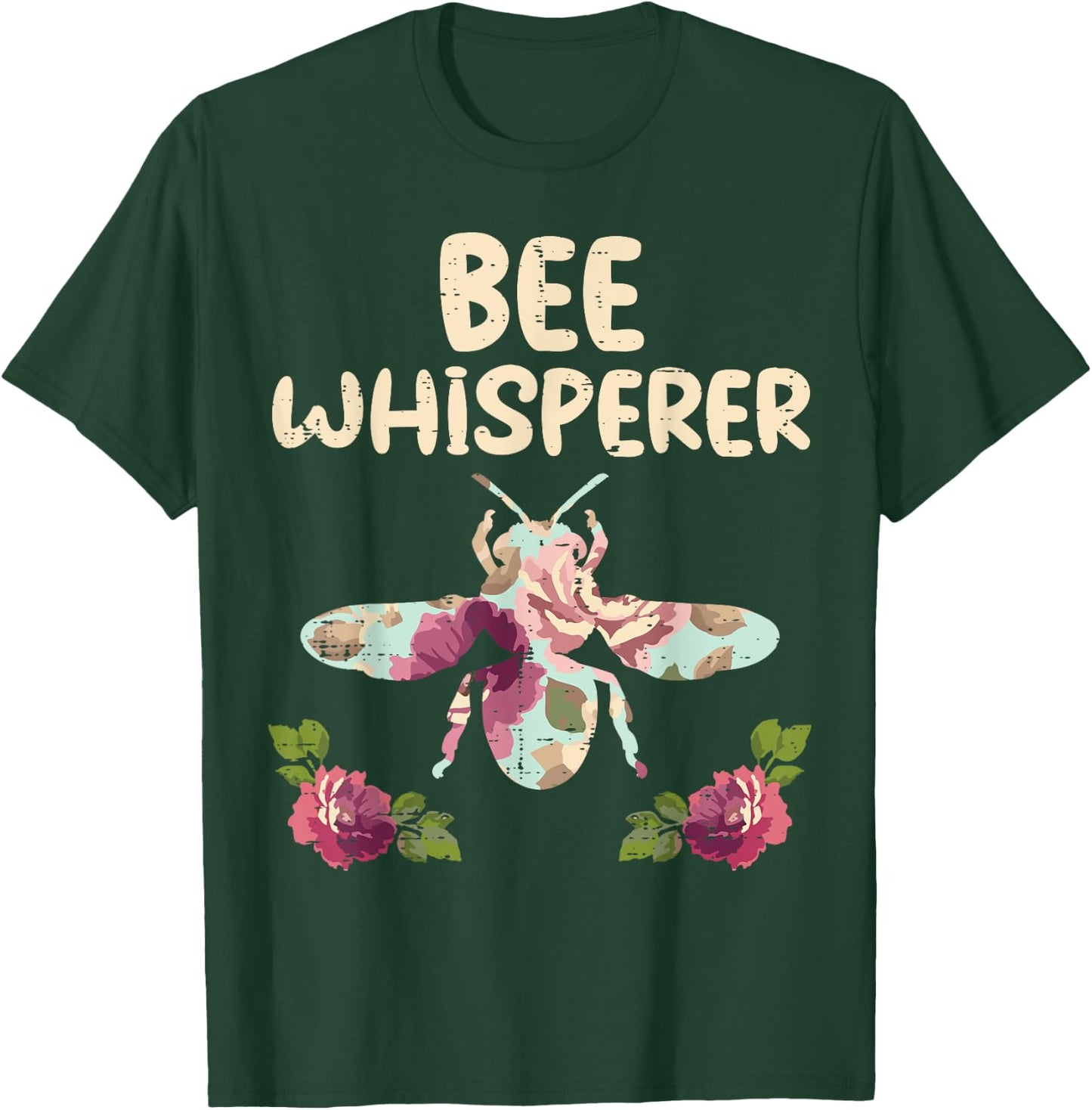 Bee Whisperer Flower Funny Beekeeper Apiarist Men Women T-Shirt - T-Shirt | Forest