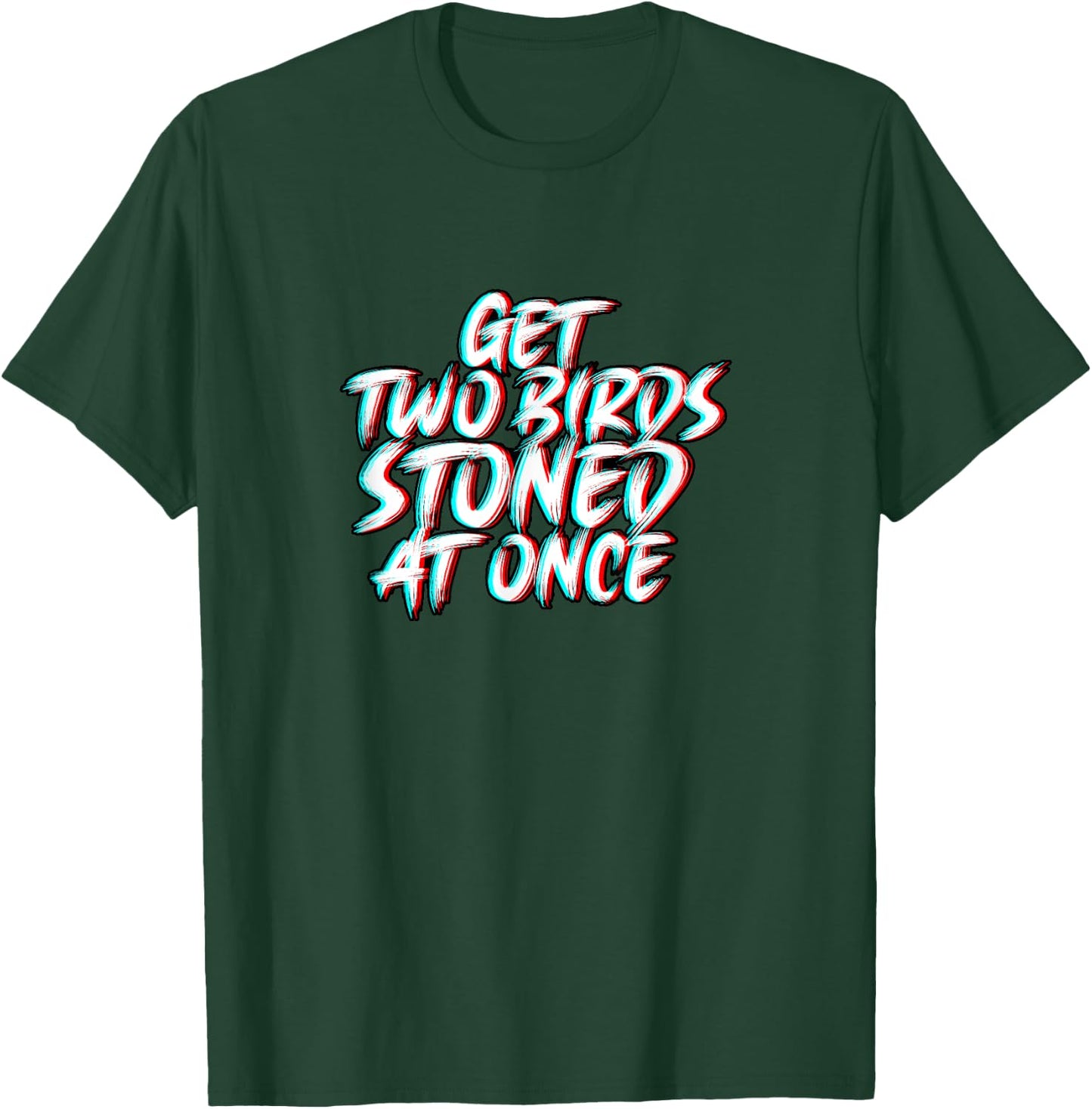 Two Birds Stoned Funny Trailer Park Weed T-Shirt - T-Shirt | Forest
