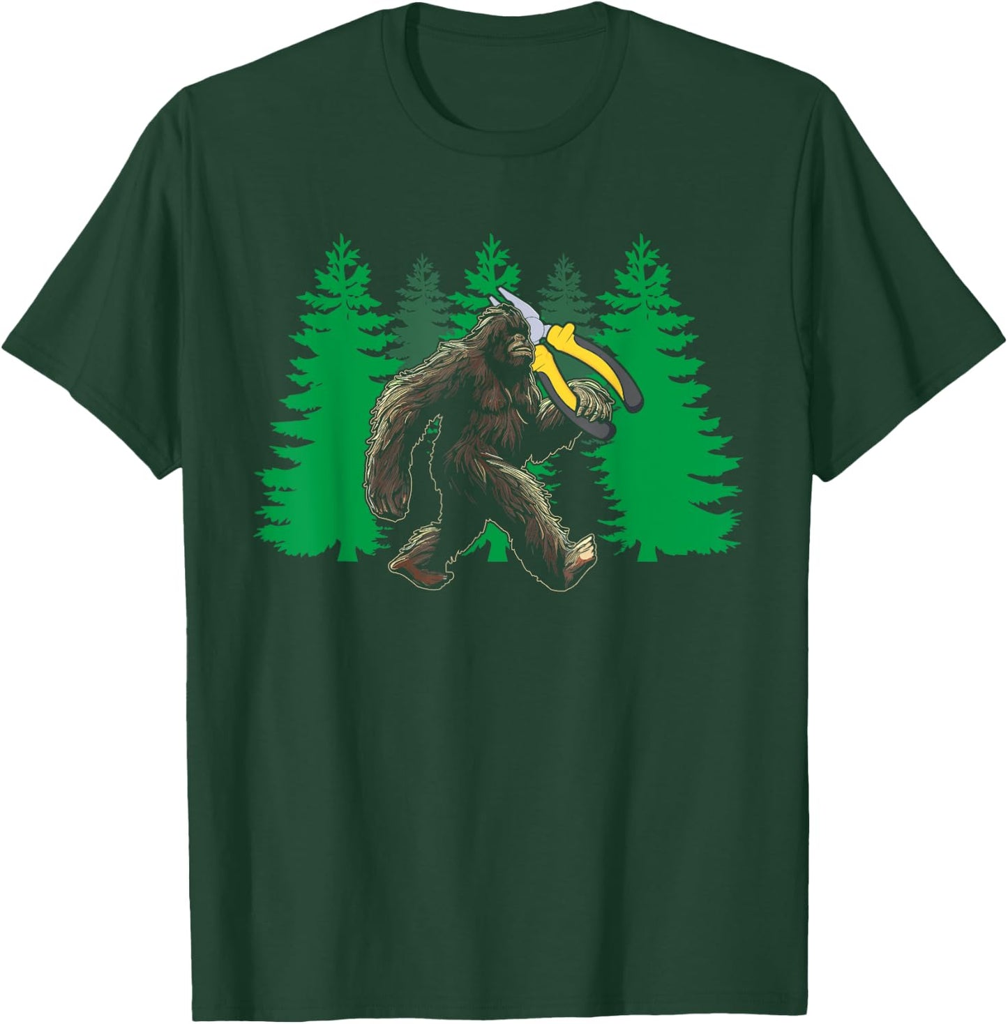 Bigfoot electrician plier sasquatch technician gifts T-Shirt - T-Shirt | Forest