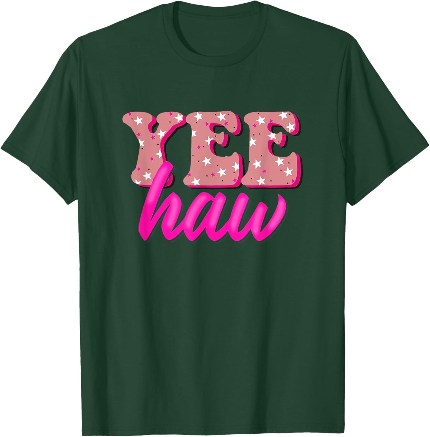Retro Yee Haw Howdy Rodeo Western Country Southern Cowgirl T-Shirt - T-Shirt | Forest