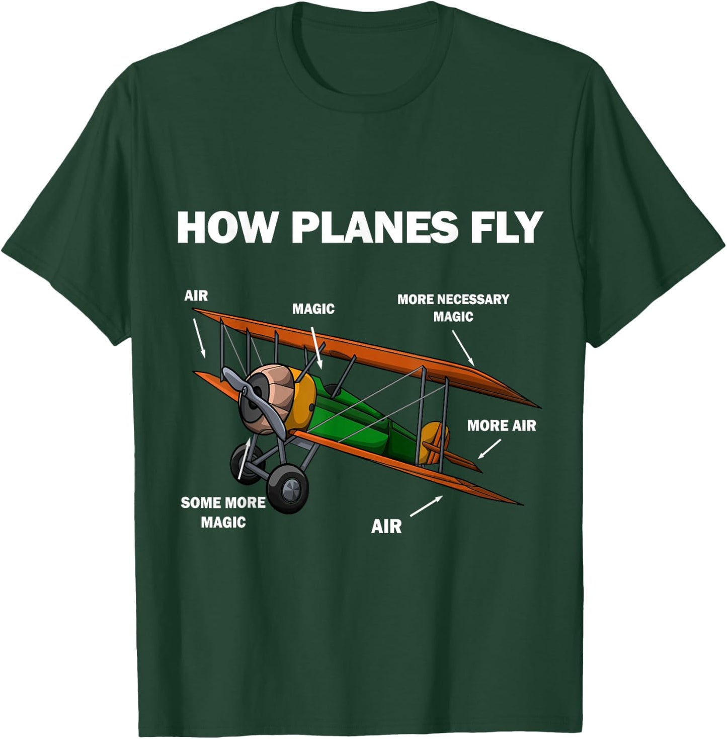 How Planes Fly Funny Airplane Magic T Shirt T-Shirt - T-Shirt | Forest
