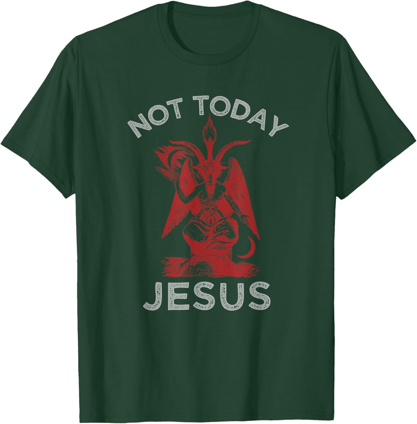 Satan | Not Today Jesus | Funny Meme T-Shirt - T-Shirt | Forest
