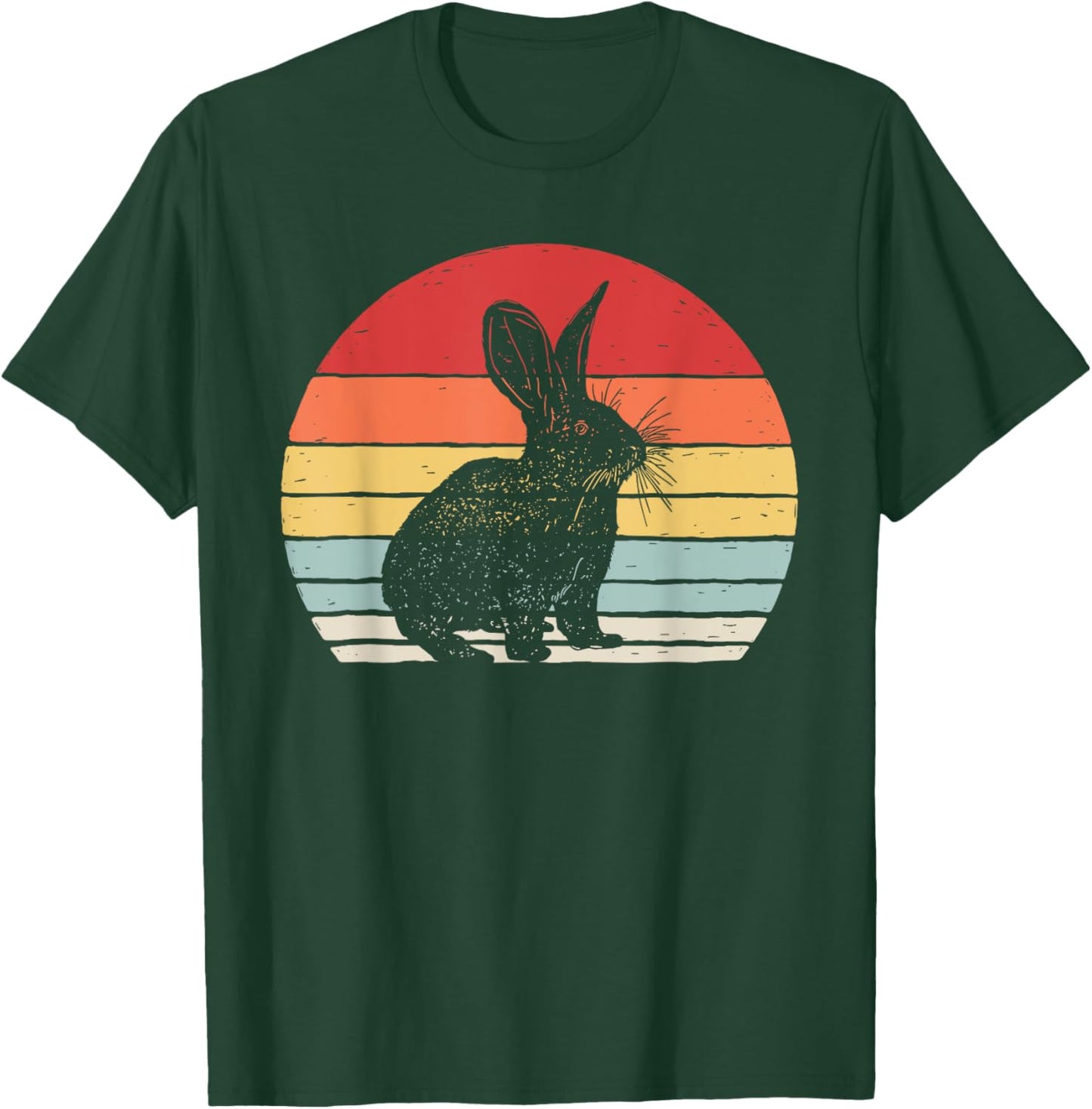 Vintage Retro Rabbit T-Shirt - T-Shirt | Forest