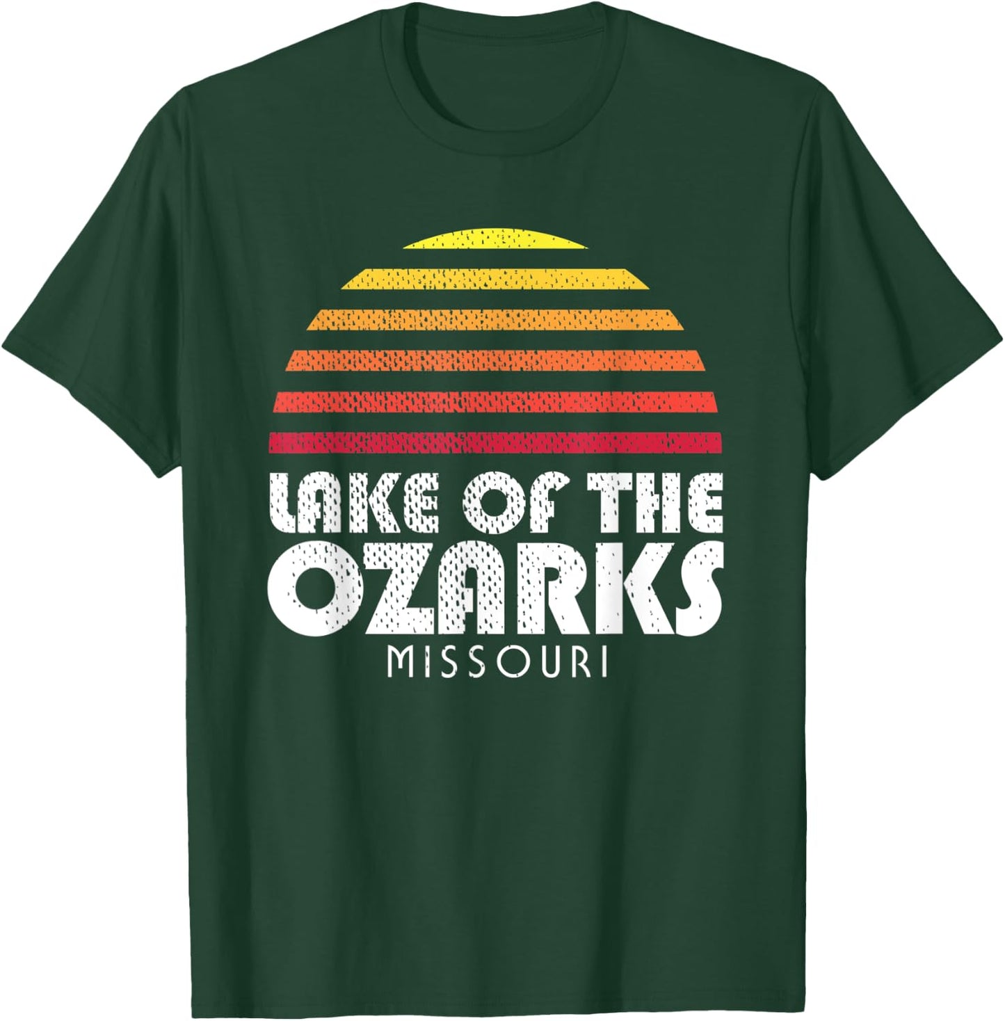 Lake of the Ozarks Missouri Retro Vintage Style Sunset T-Shirt - T-Shirt | Forest