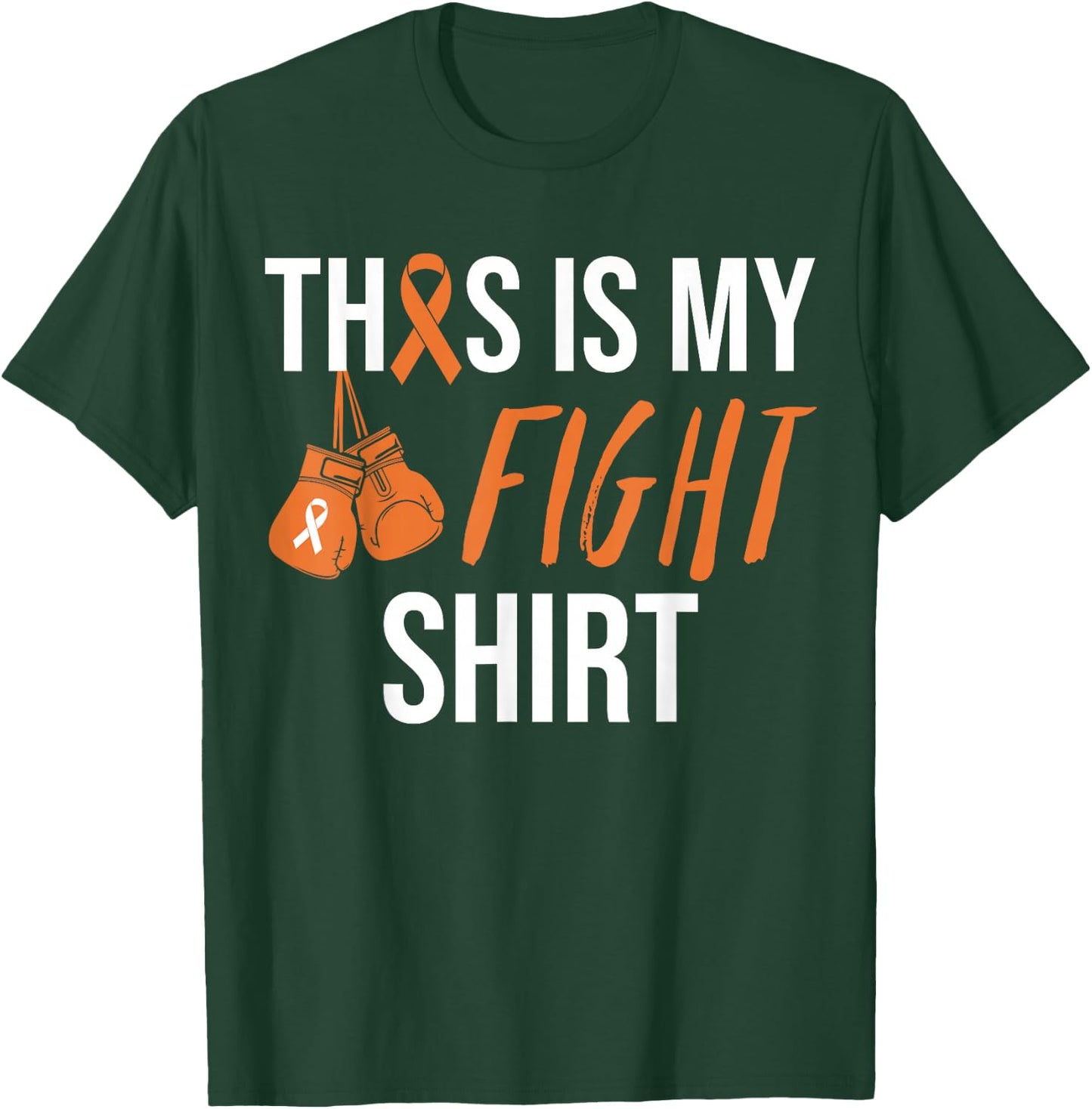 Kidney Cancer Awareness Orange Ribbon T-Shirt - T-Shirt | Forest