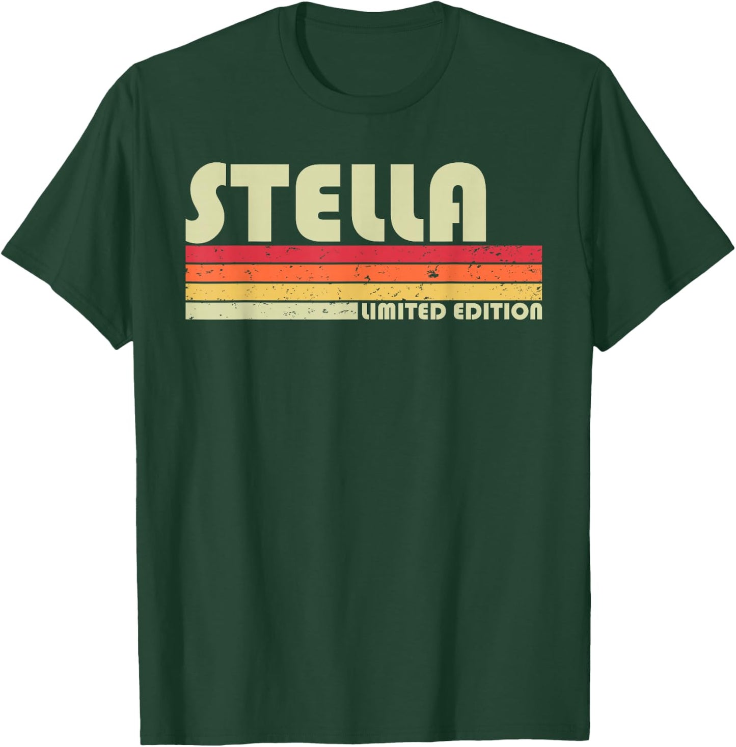 STELLA Gift Name Personalized Retro Vintage 80s 90s Birthday T-Shirt - T-Shirt | Forest