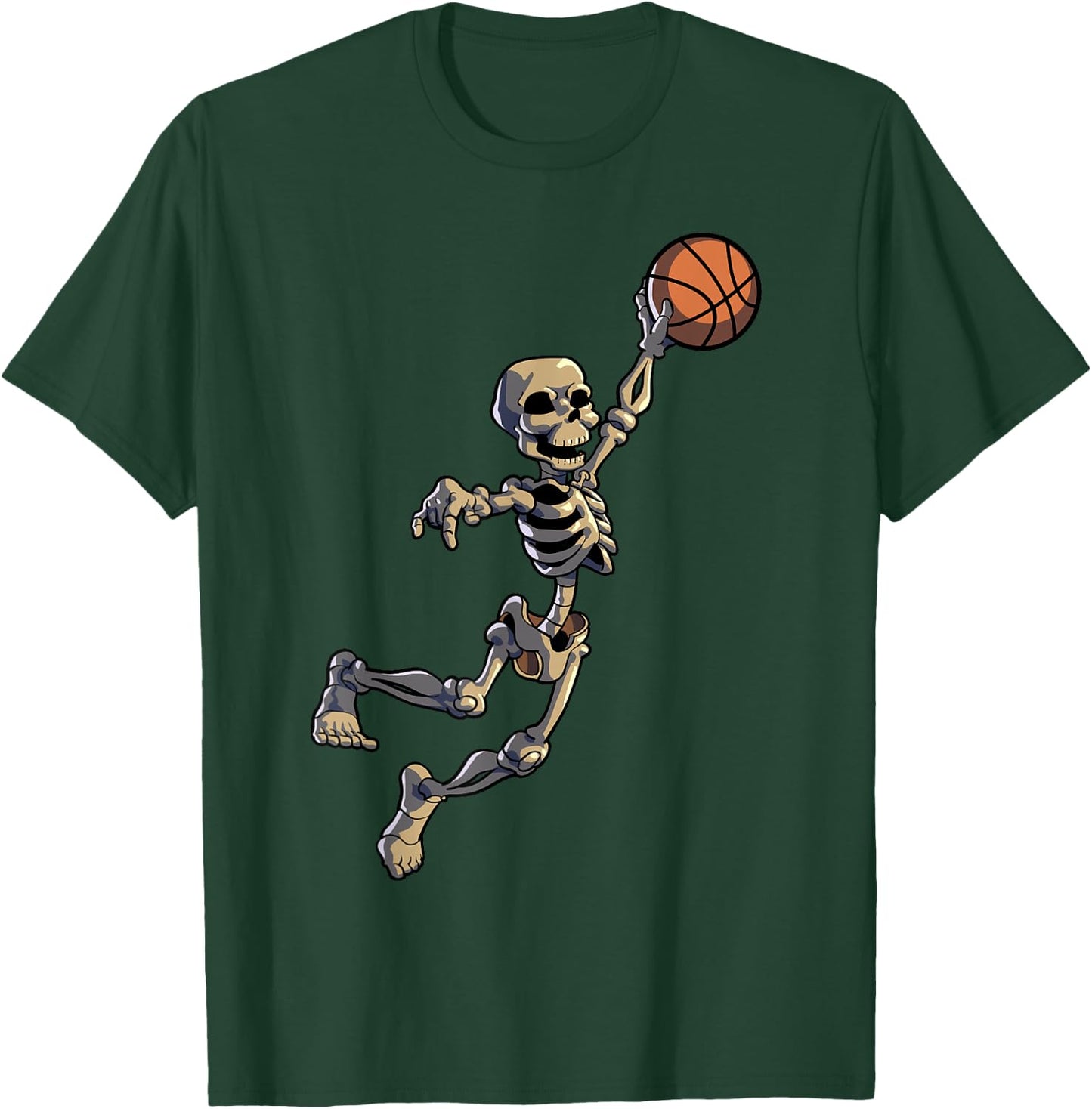 Basketball Skeleton Halloween Men Boys Basketball Halloween T-Shirt - T-Shirt | Forest