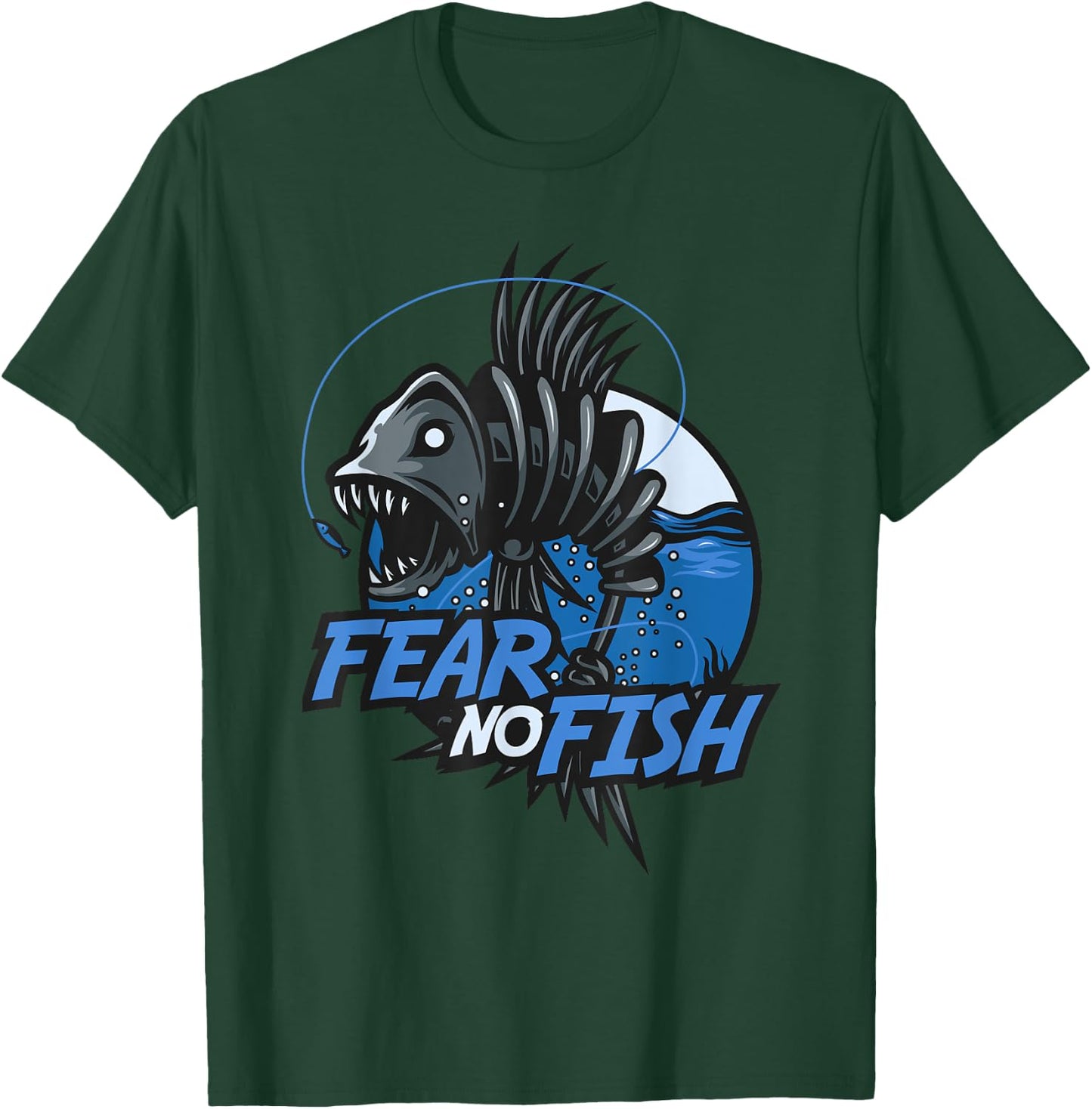 Fear No Fish Original Design T-Shirt - T-Shirt | Forest