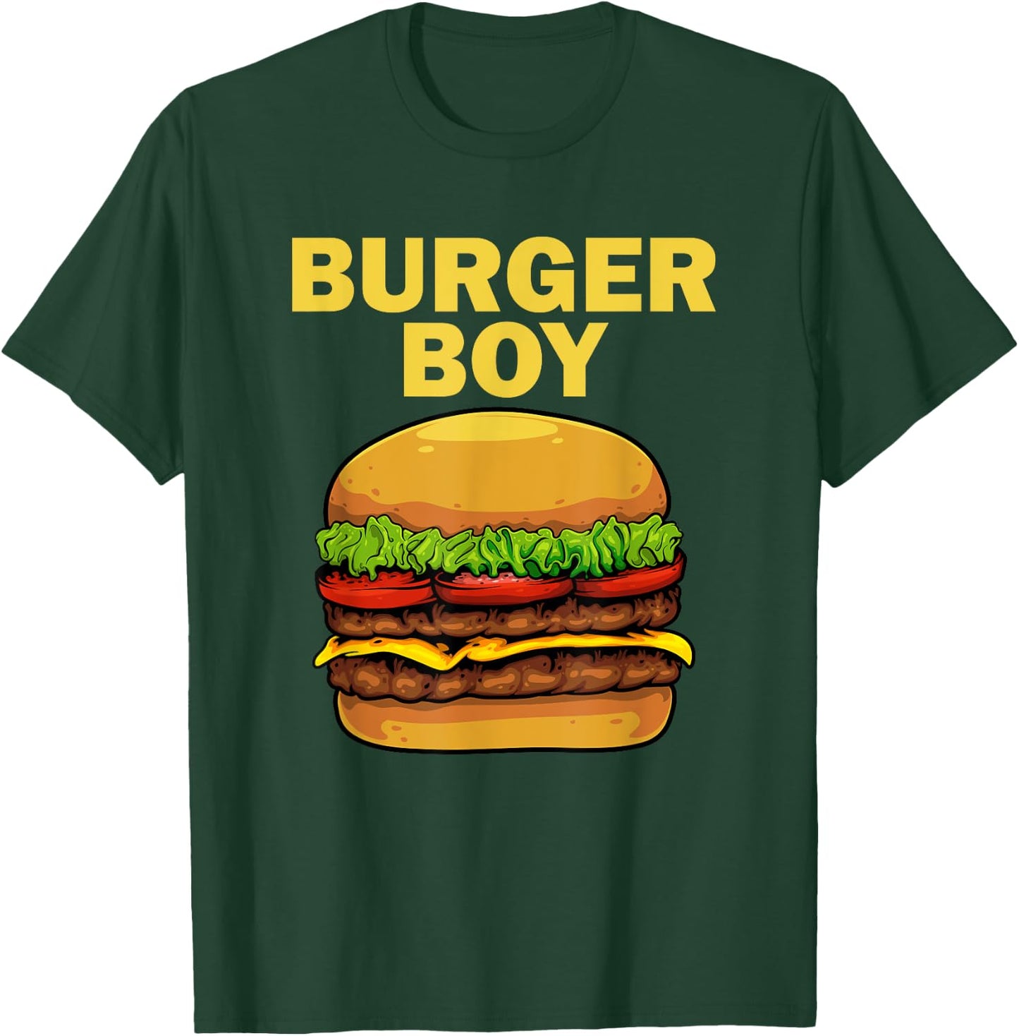 Cool Burger Art For Boys Men Hamburger Cheeseburger Lovers T-Shirt - T-Shirt | Forest