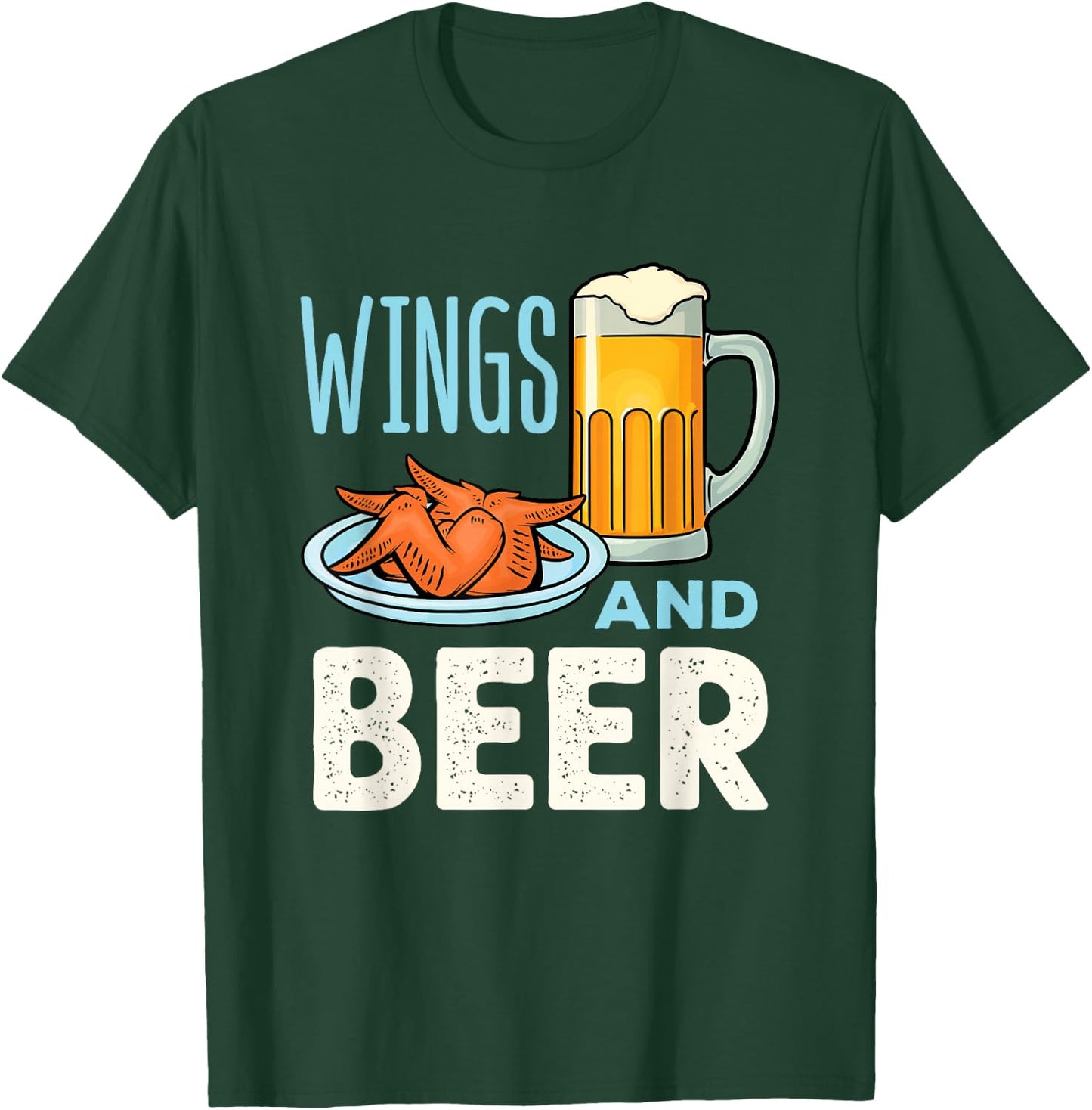 Wings and Beer T-Shirt - T-Shirt | Forest