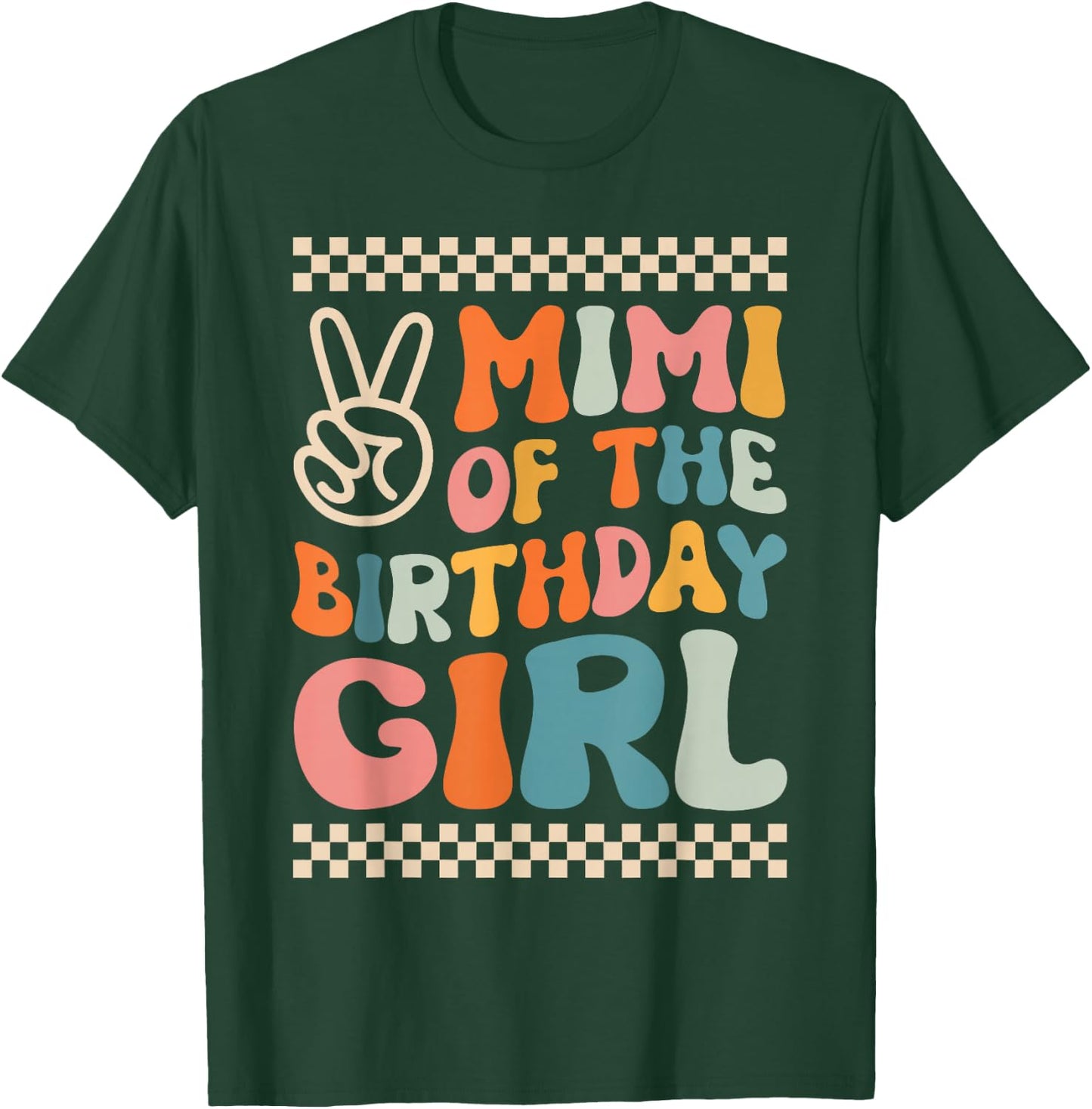 Mimi Of The Birthday Girl Groovy Themed Family Matching T-Shirt - T-Shirt | Forest