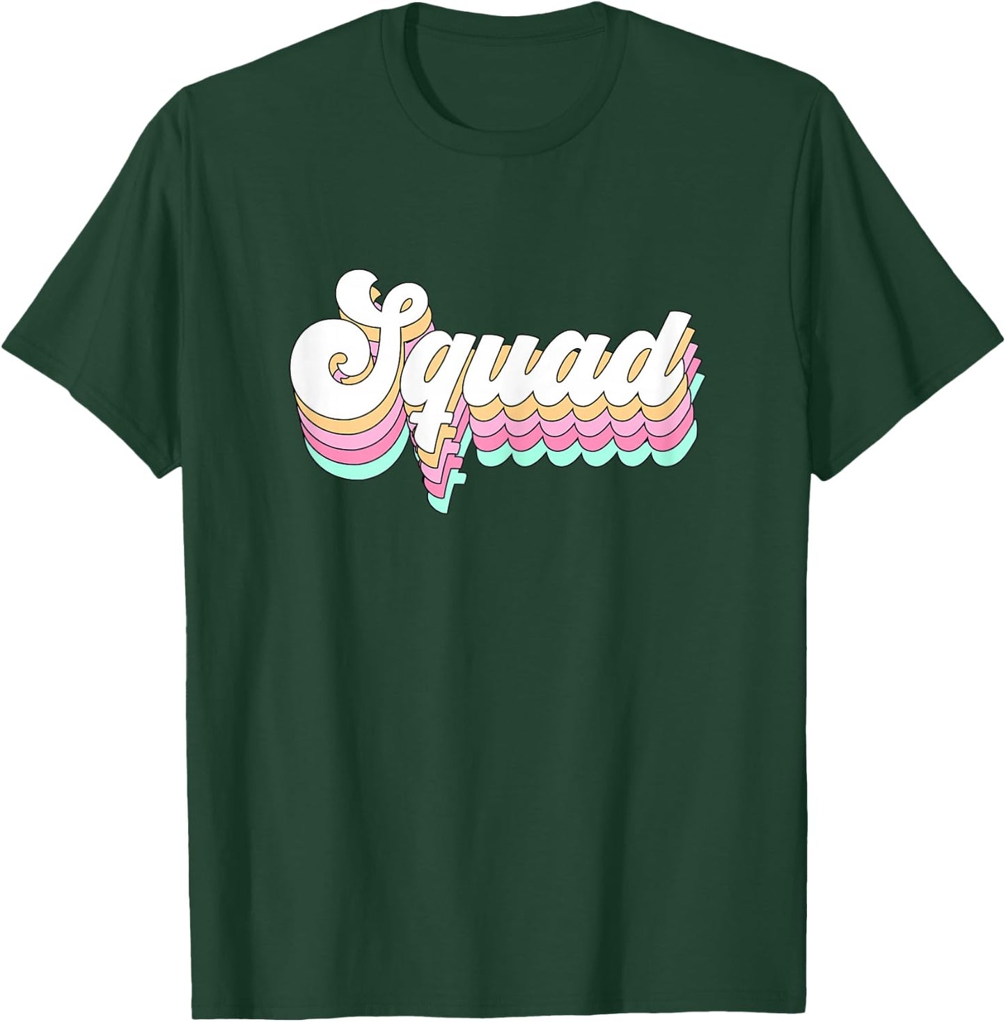 Bride Squad Retro Bachelorette Party for Bridesmaid Groovy T-Shirt - T-Shirt | Forest